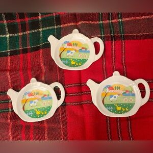 Charming White Teapot-Shaped Coasters